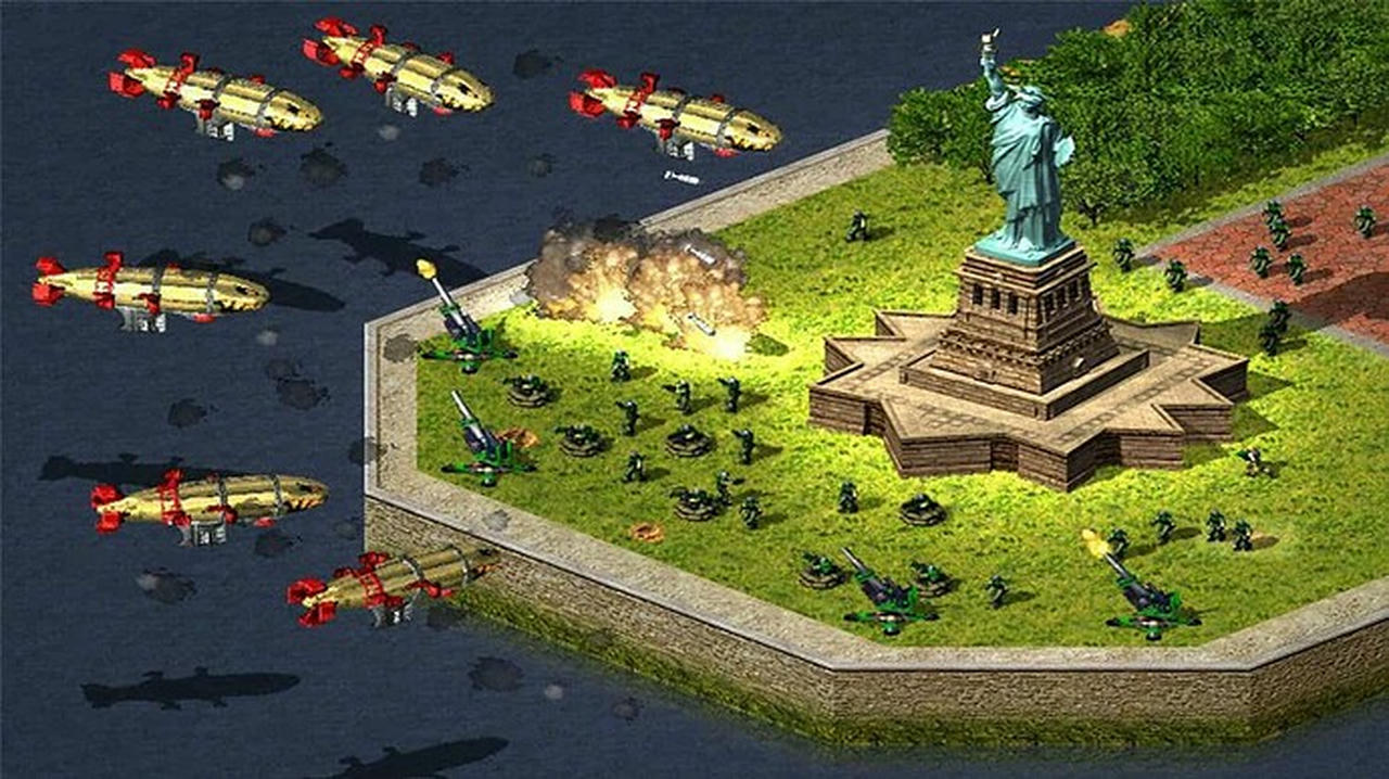 红色警戒2 Red Alert2 红警3 含共和国之辉+核战争+科技时代+冷血争霸等合集 免安装中文版[1.34GB]【B4905】